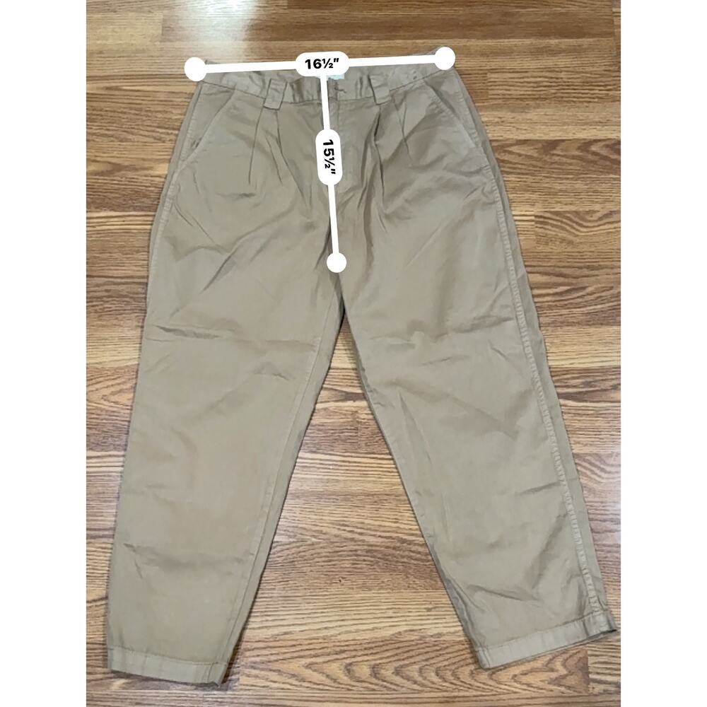 Madewell khaki Classic Pleated Tapered Pants size 30 - Picture 5 of 10